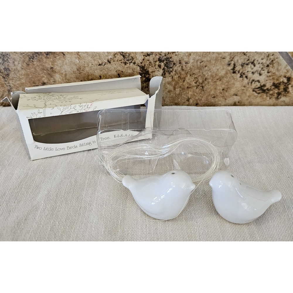 Love Bird Mini Shakers White Kate Aspen